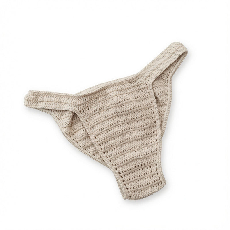Erotic Knit Sexy Men's Crochet Mesh Thong - Sexy See-Through for Hot Beach Days & Vacation