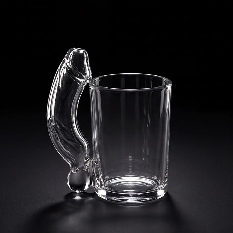 D Handle Glass Mug for Cocktail｜Unique Willy Handle Nasty Gift For Adult - Hilarious Gag Gift